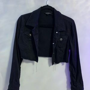 Black Cropped Jean Jacket